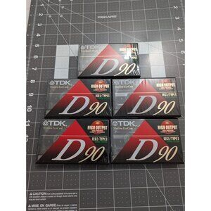 TDK Blank Cassette D90 High Output‎ IECI/Type I Normal Position lot 5 sealed